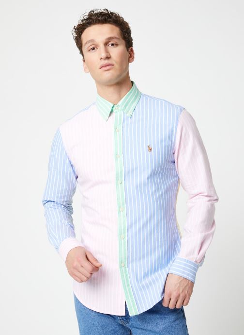 Polo Ralph Lauren Chemise ML Fun Shirt Slim Pony Bleu Polo Ralph Lauren Chemise ML Fun Shirt Slim Pony Bleu